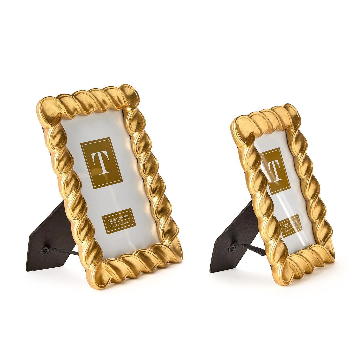 Spiral Twist Gold Leaf Frames