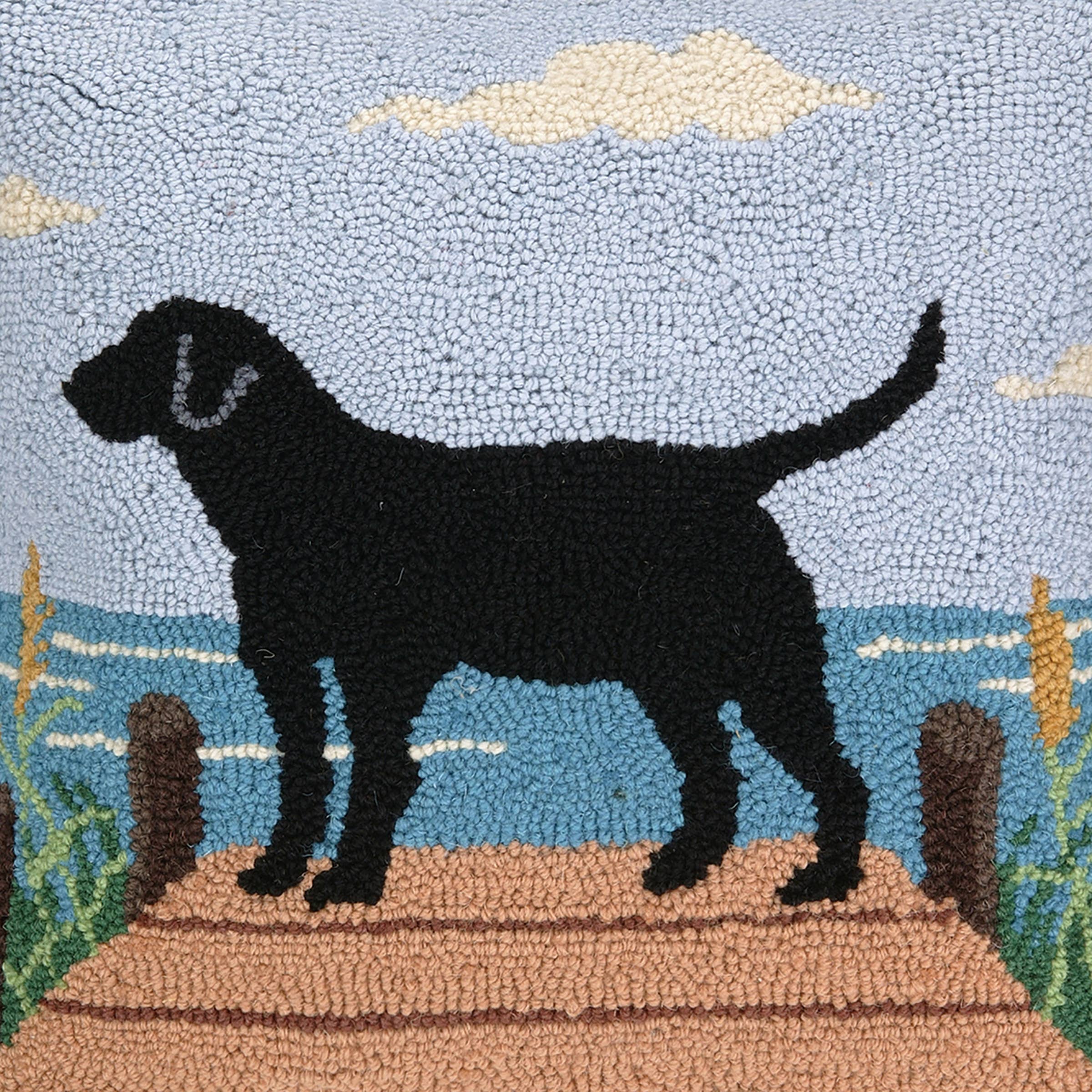 Lab On Dock Hook Pillow