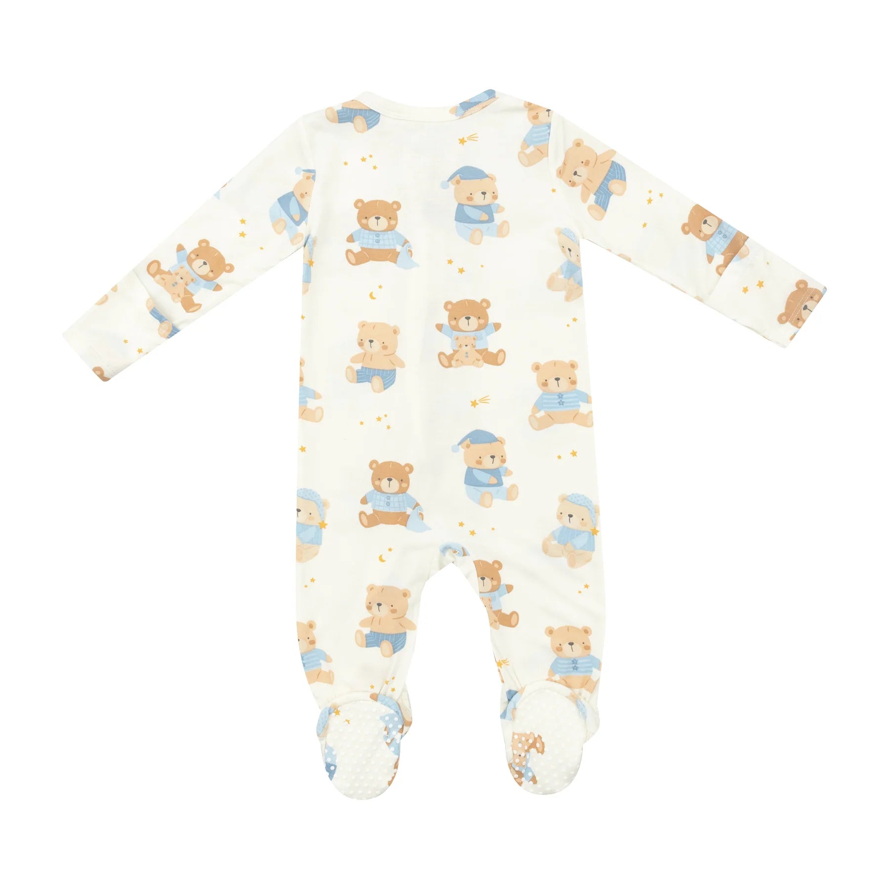 Teddy Bears Blue 2 Way Zipper Footie