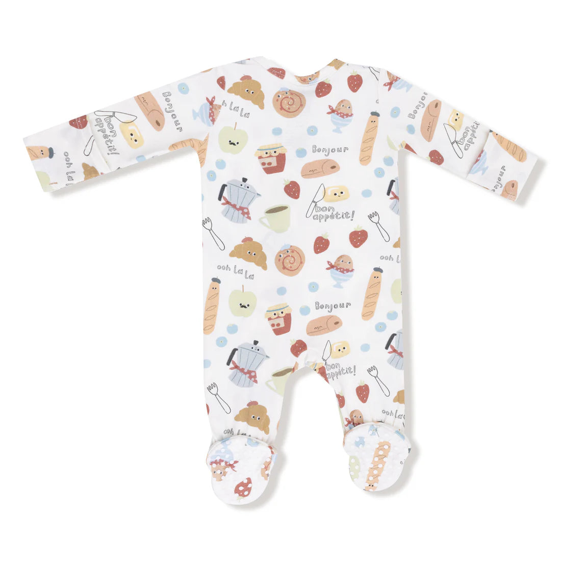 Bonjour Breakfast 2 Way Zipper Footie | Angel Dear