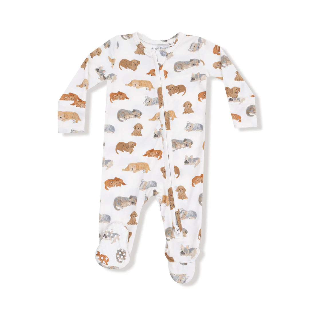 Napping Puppies  2 Way Zipper Footie