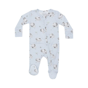 Gray Elephants Blue 2 Way Zipper Foote