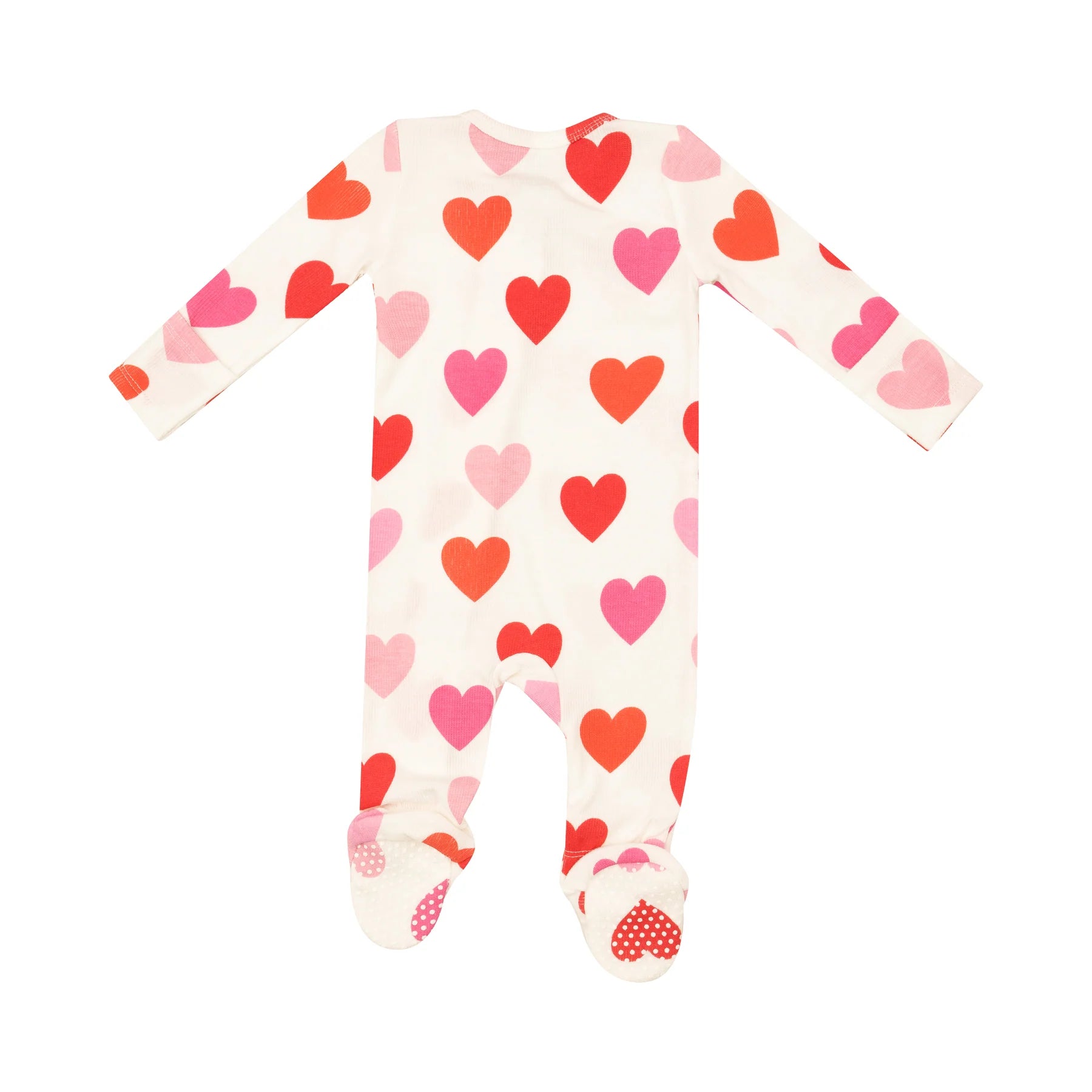 Big Hearts 2 Way  Zipper Footie