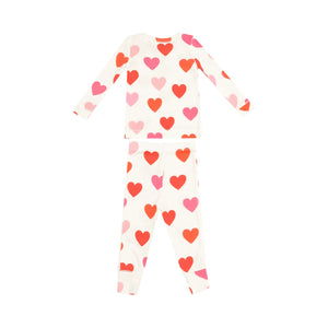 Big Hearts Long Sleeve Loungewear Set