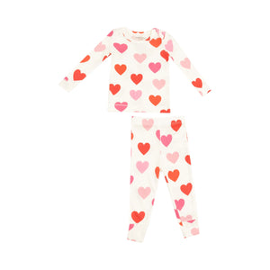 Big Hearts Long Sleeve Loungewear Set