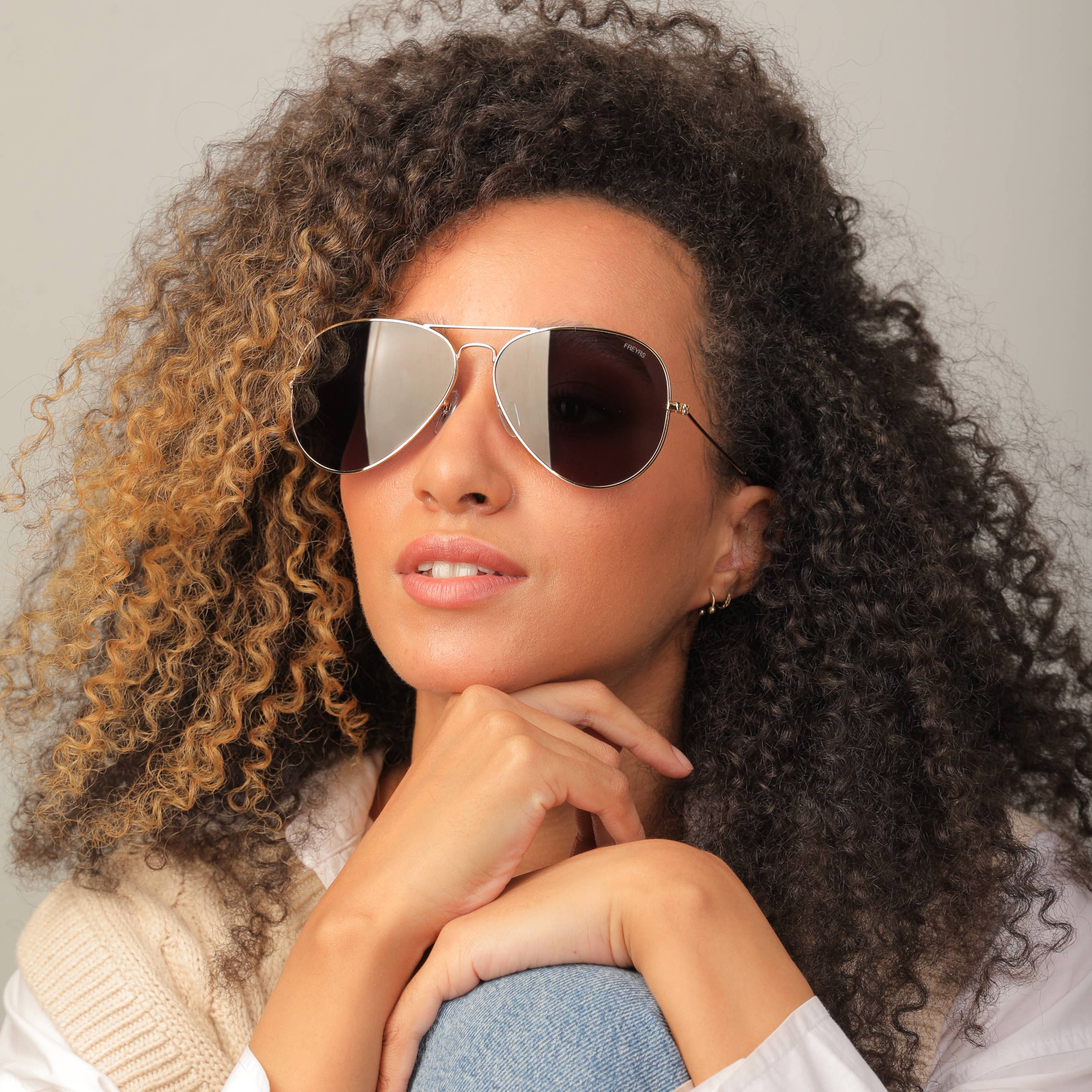 Morgan Large Unisex Aviator Sunglasses