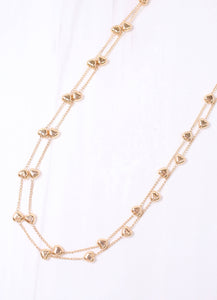 Nester Layered Heart Necklace Gold