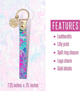 Lilly Pulitzer Strap Keychain, Lil Earned Stripes