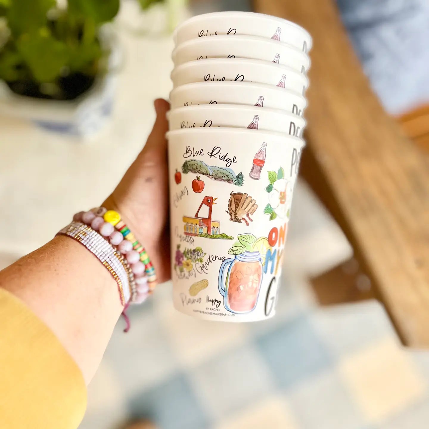 Peach State Party Cups - Set of 6 | Happy by Rachel