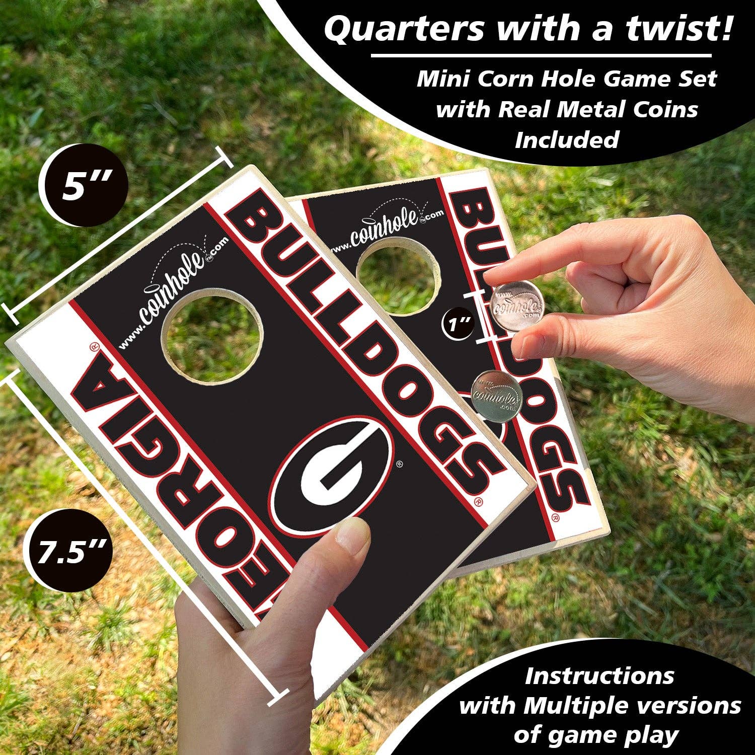 University of Georgia Coinhole® Tabletop Game Set
