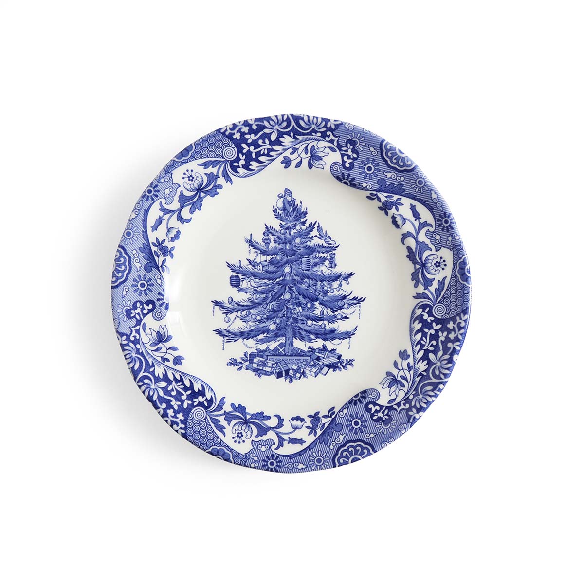 Blue Italian Christmas Tree Salad Plate | Spode