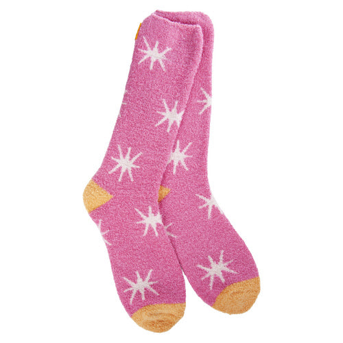 Cozy Cali Crew OS Starburst Azalea Socks
