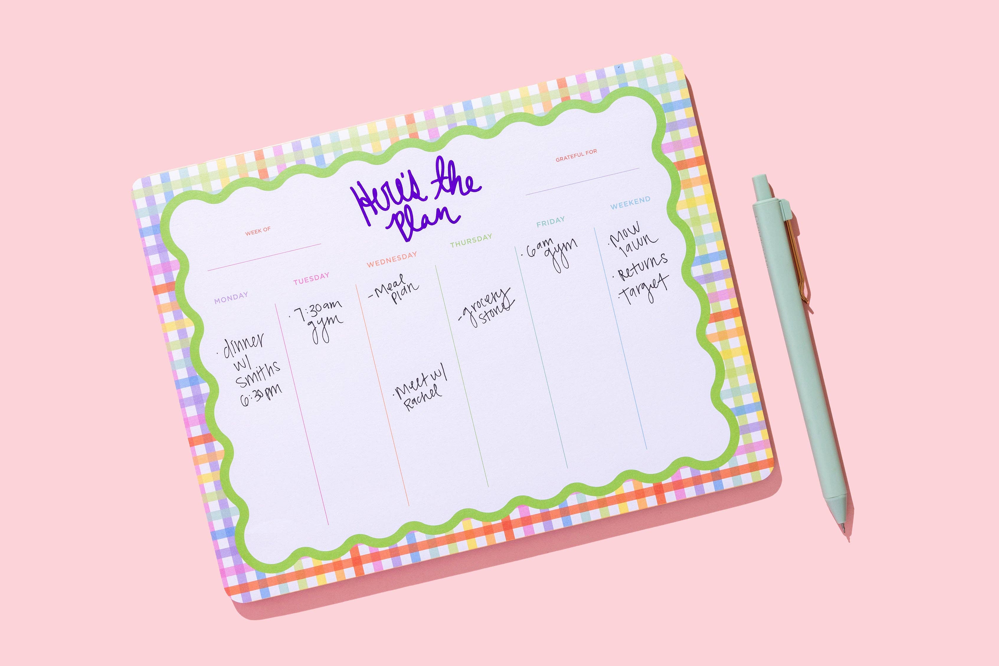 Weekly Planner - "Here's The Plan"