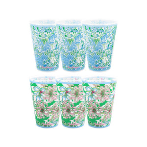 Lilly Pulitzer Pool Cups, Dandy Lions/Blossom Views
