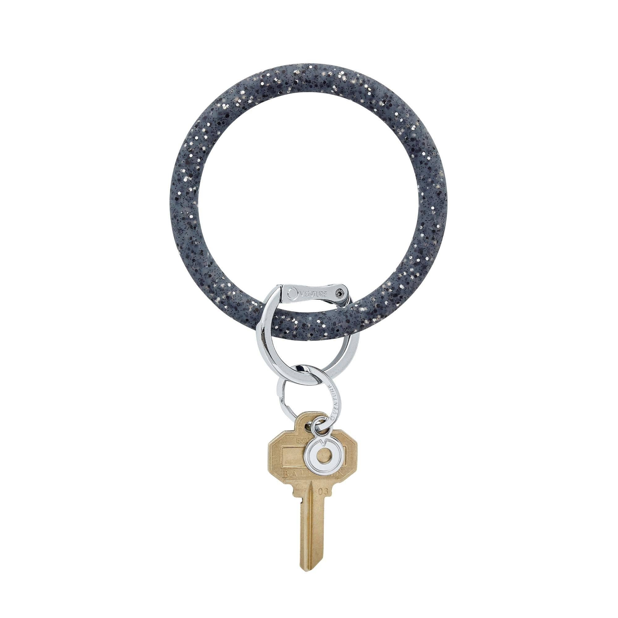 Silicone Big O® Key Ring - Back in Black Confetti | Oventure