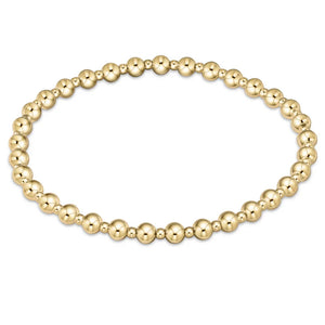 Extends - Classic Grateful Pattern 4mm Bead Bracelet - Gold