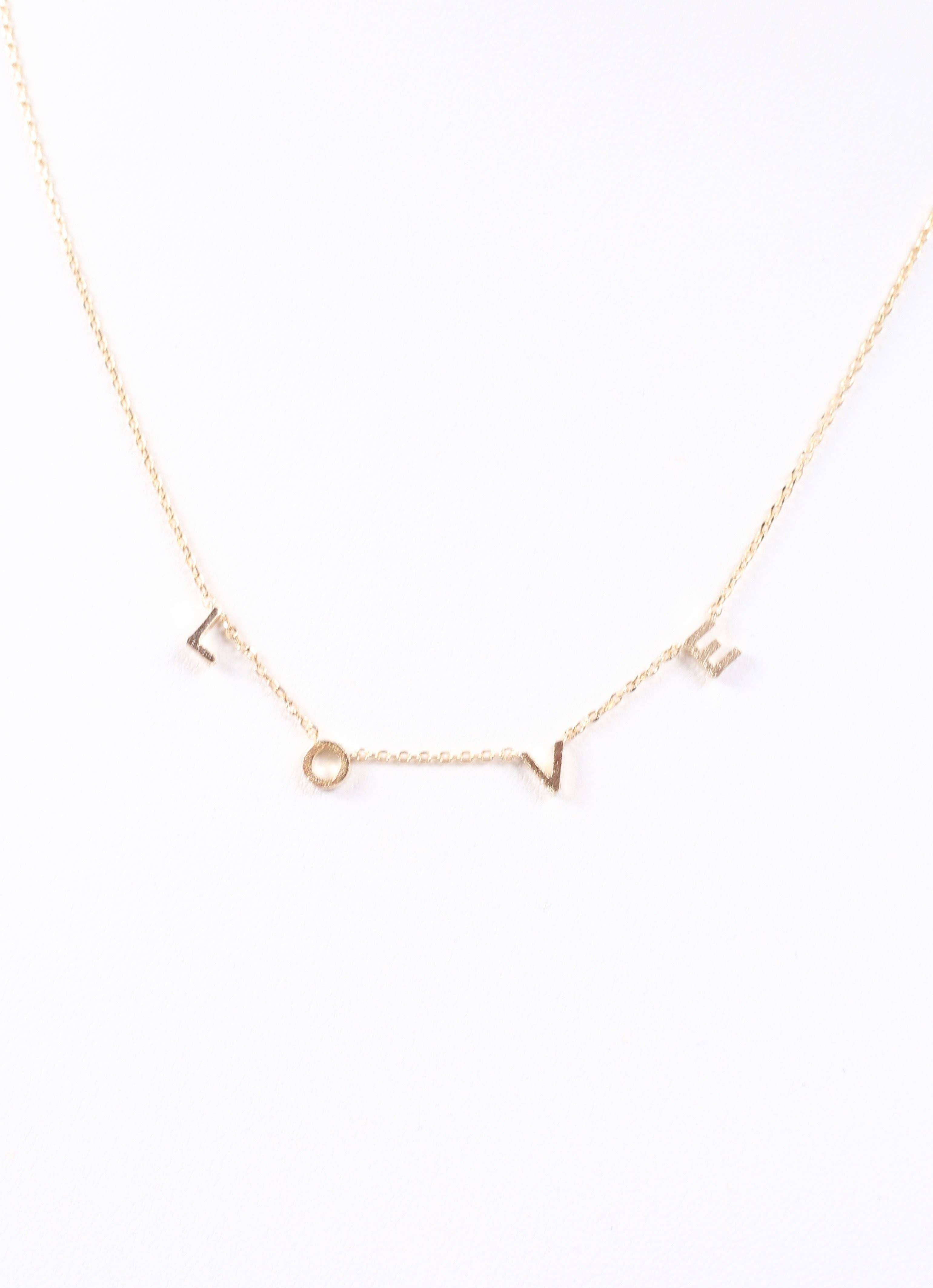 Love Station Necklace in Gold
