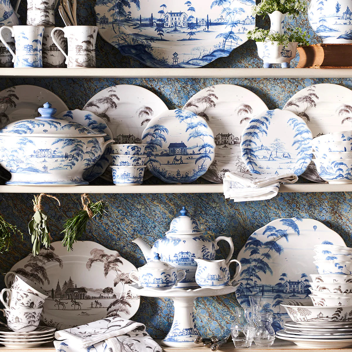 Country Estate Charger Platter | Delft Blue | Juliska