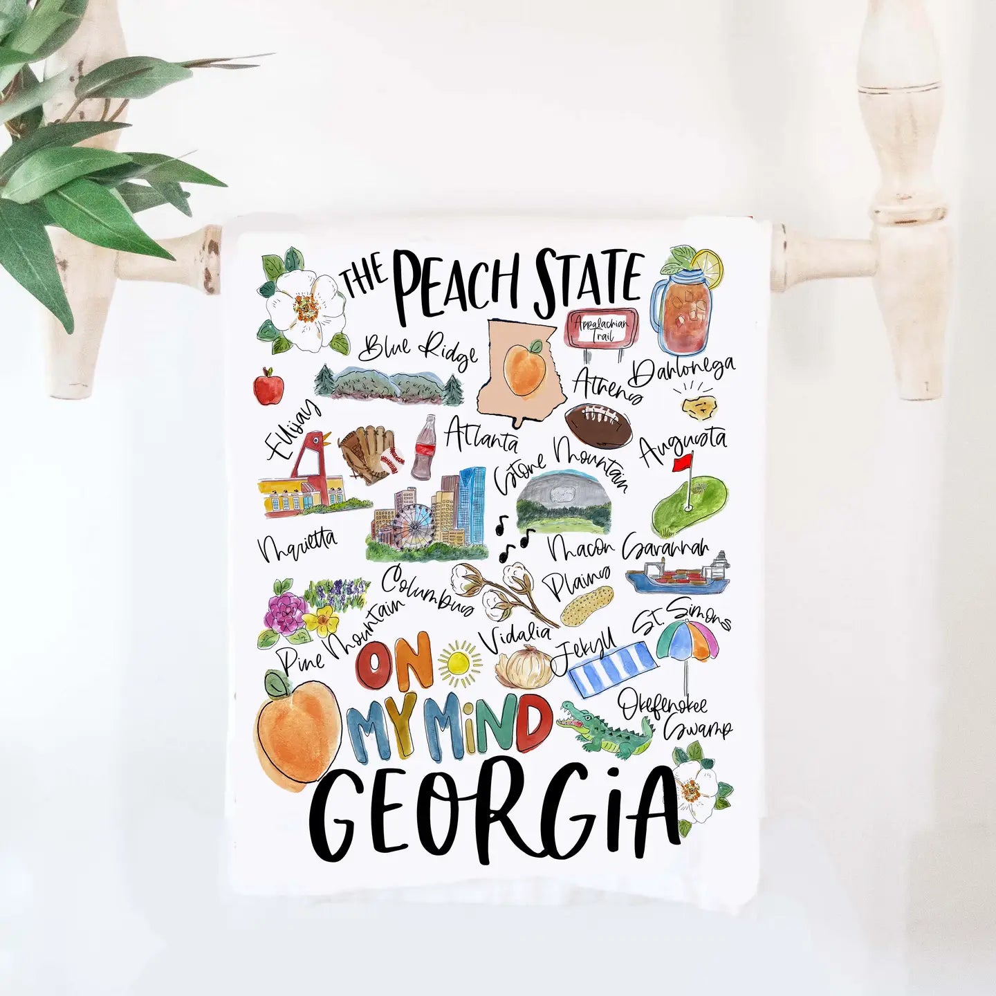 Georgia State Tea Towel | Happy By Rachel
