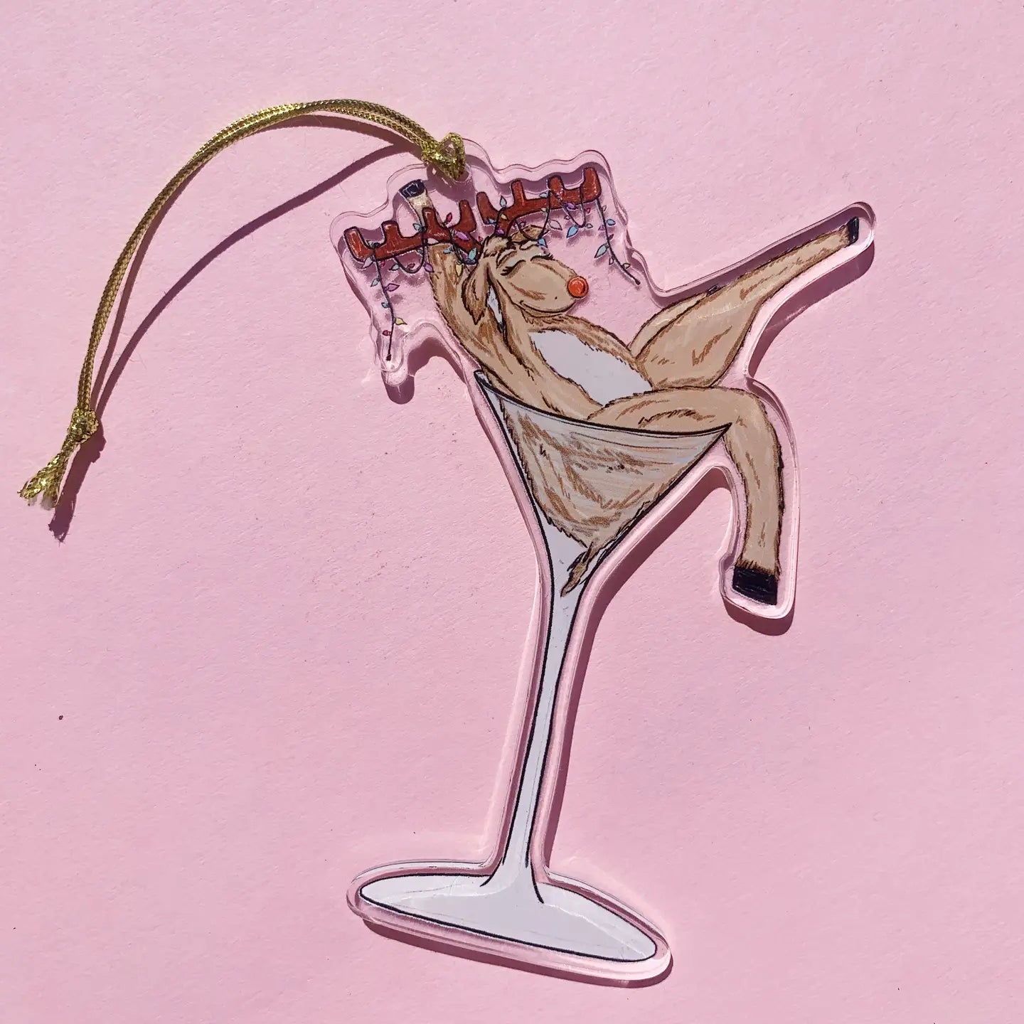 Rudolph's Night Out Christmas Ornament