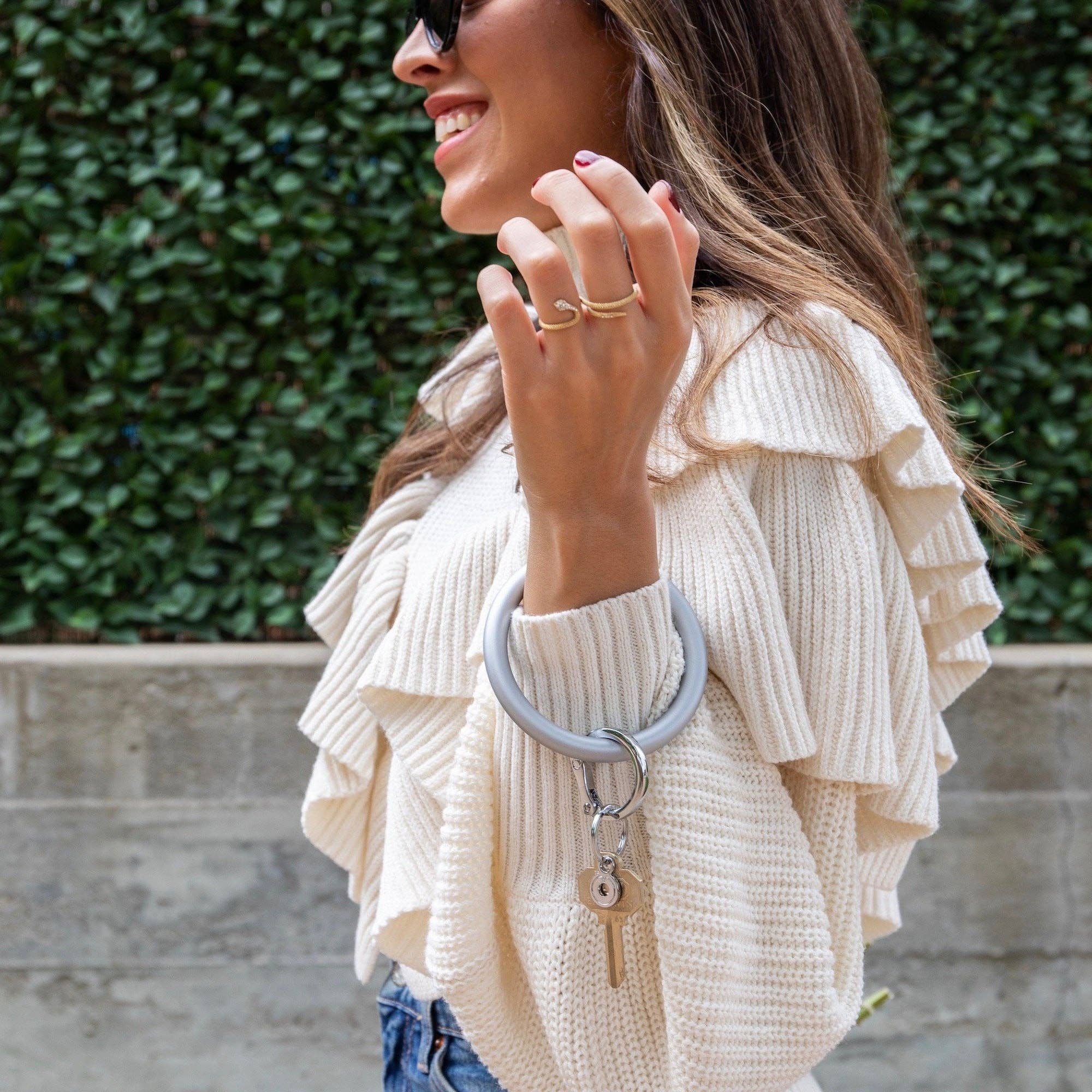 Oventure - Silicone Big O® Key Ring - Solid Quicksilver