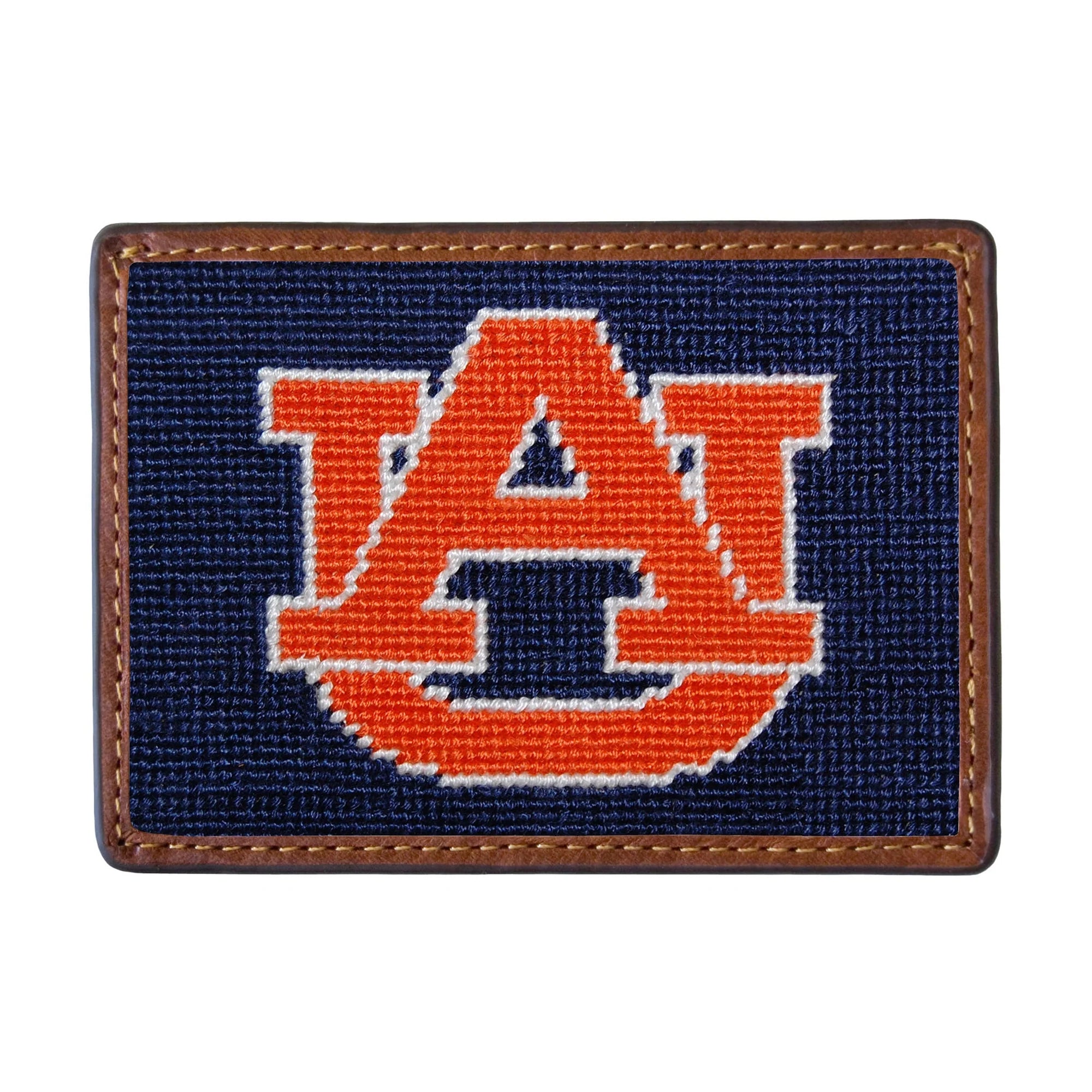 Auburn Needlepoint Card Wallet (Dark Navy)