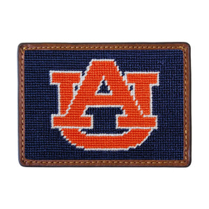 Auburn Needlepoint Card Wallet (Dark Navy)