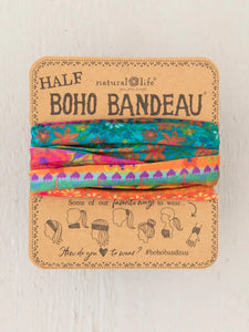 Half Boho Bandeau® Headband - Bright Border