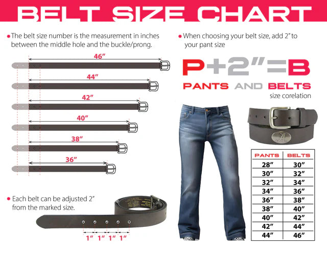 Peanut Men's Brown Leather Concho Belt