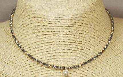 Bitsy Hematite Necklace | Meghan Brown
