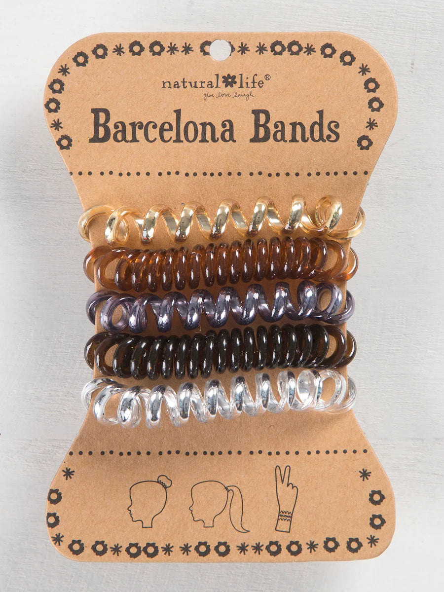 Barcelona Hair Bands, Set of 5 - Neutral
