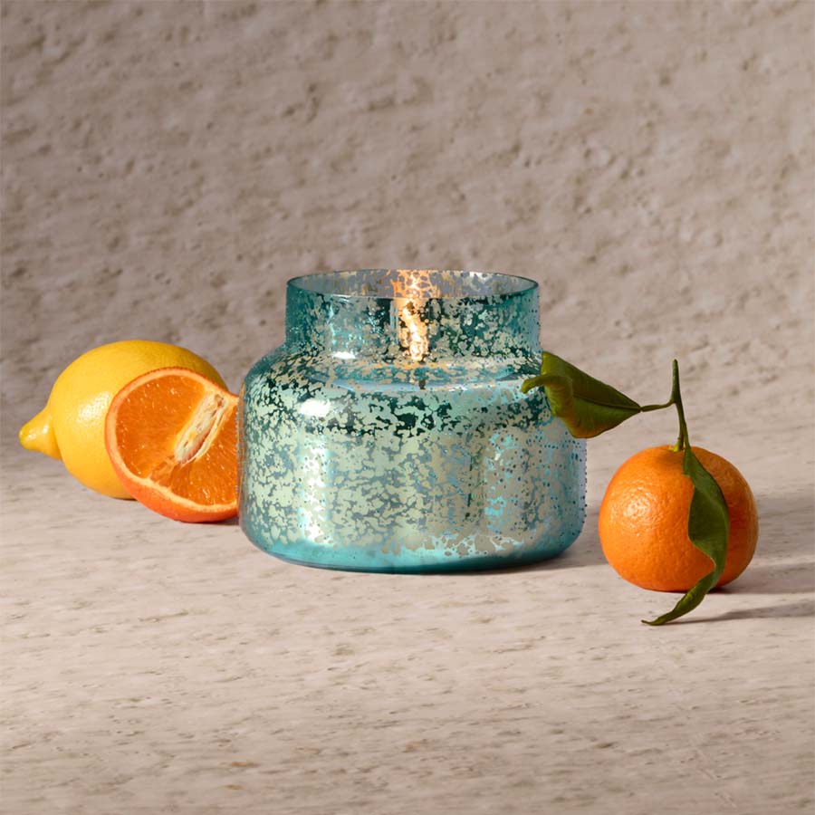 Volcano Aqua Opaline Signature Jar | Capri Blue