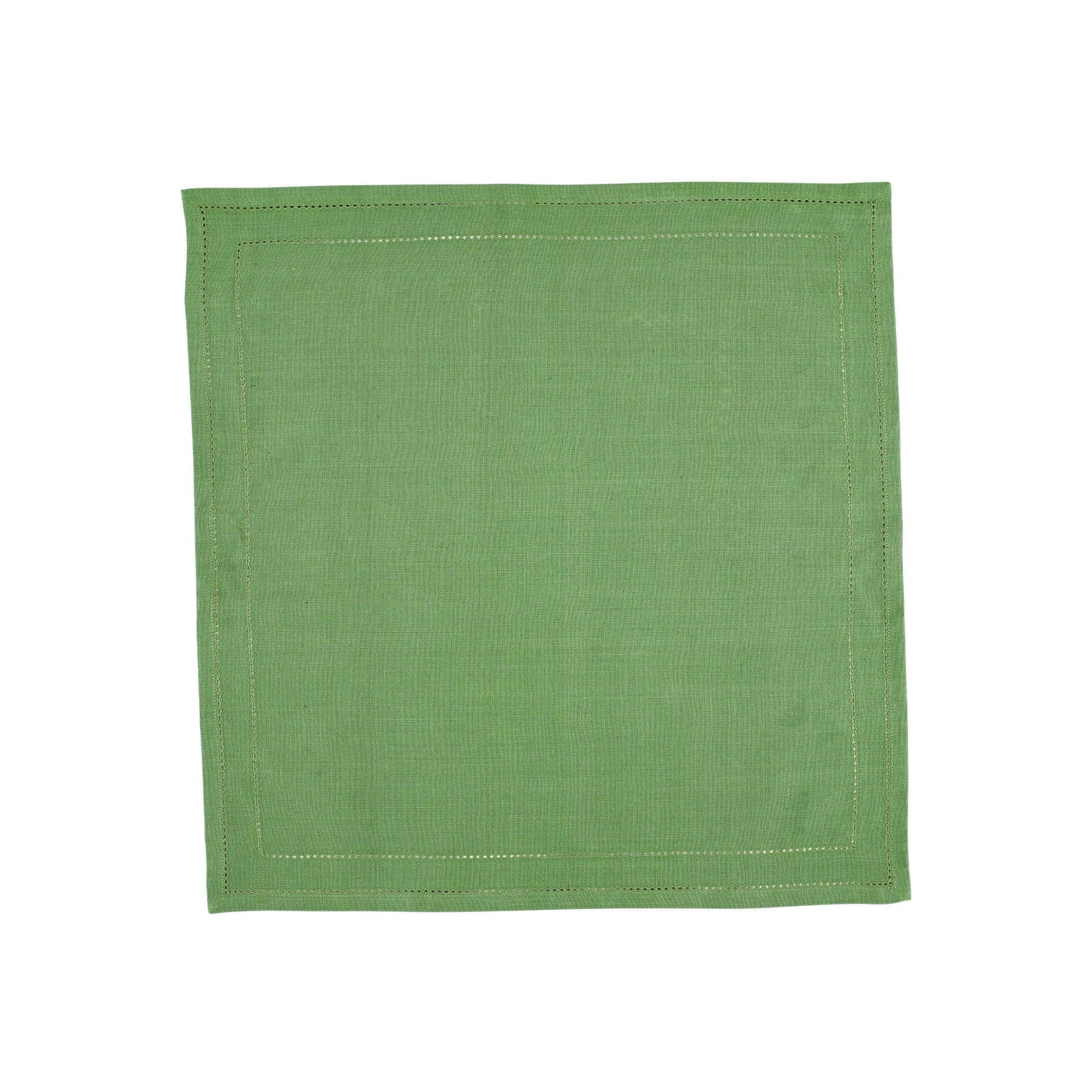 Cotone Linens Sage Napkins with Double Stitching