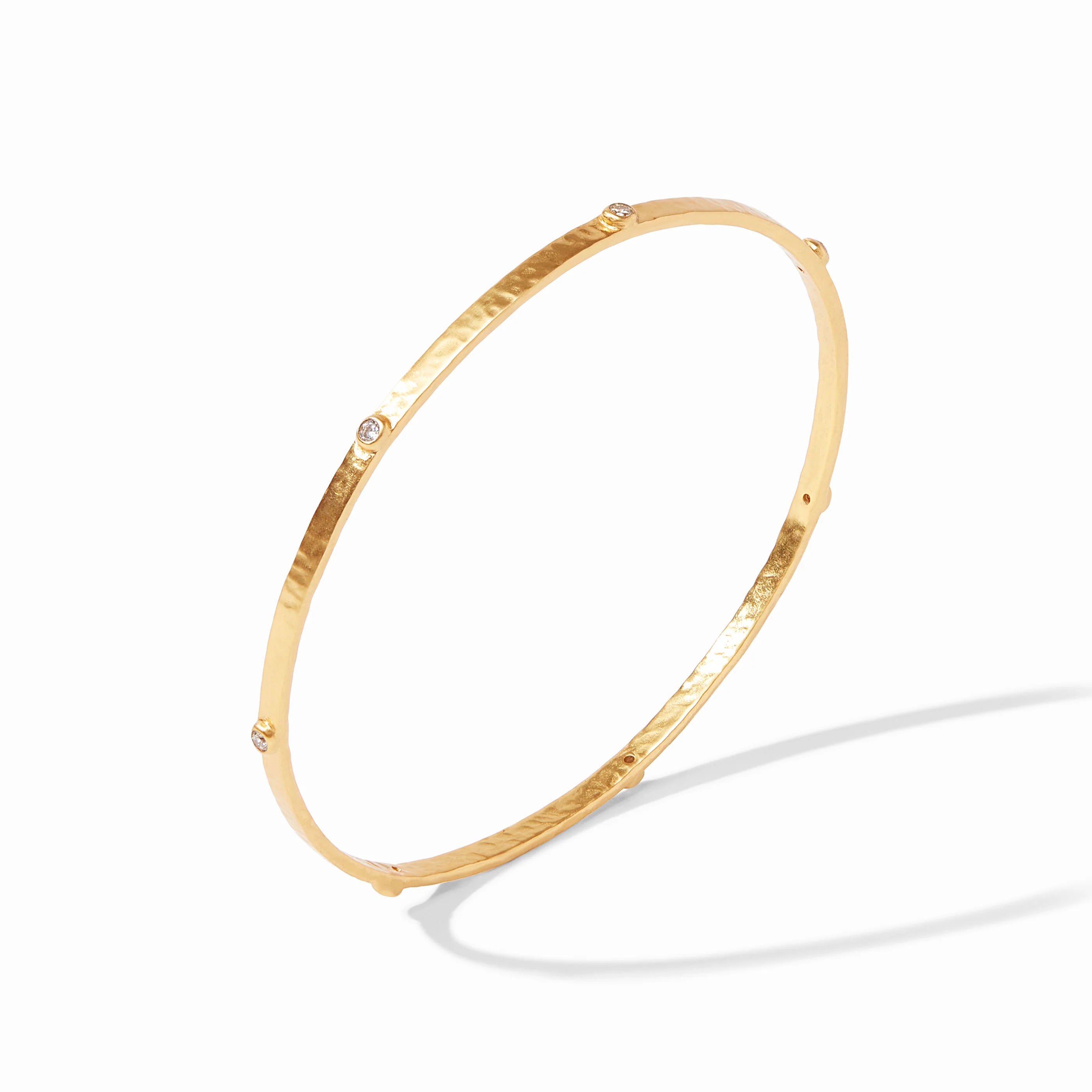 Crescent Stone Cubic Zirconia Bangle | Small | Julie Vos