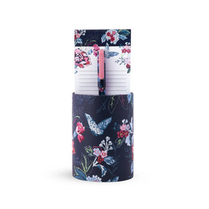 Pen Cup & Notepad Set, Rose Toile
