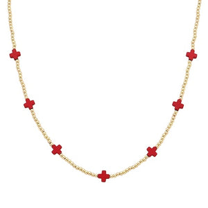 Dame Gold Red Necklace