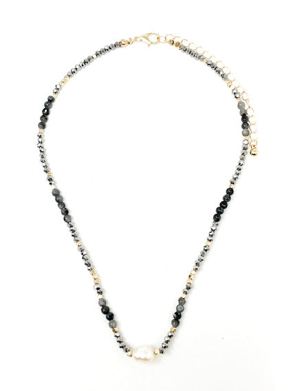 Dandy Gray Pearl Necklace