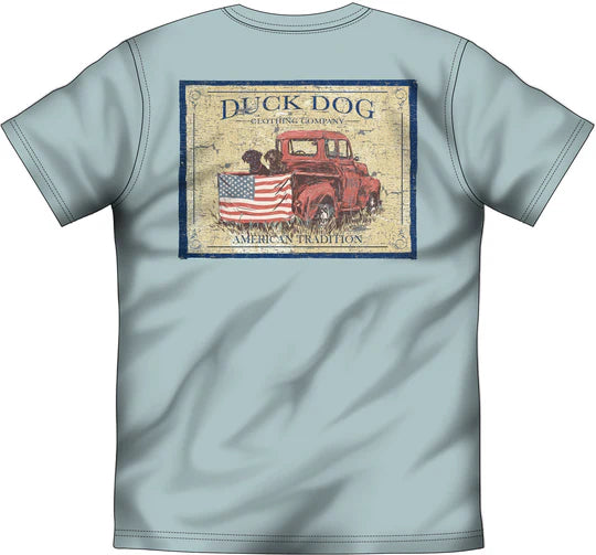 Duck Dog Short Sleeve Pocket T - Old Faithful - Eucalyptus