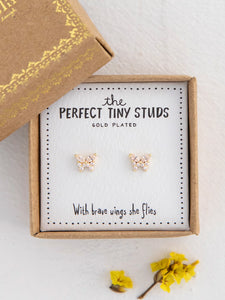 Perfect Tiny Stud Earrings - Butterflies