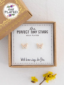 Perfect Tiny Stud Earrings - Butterflies
