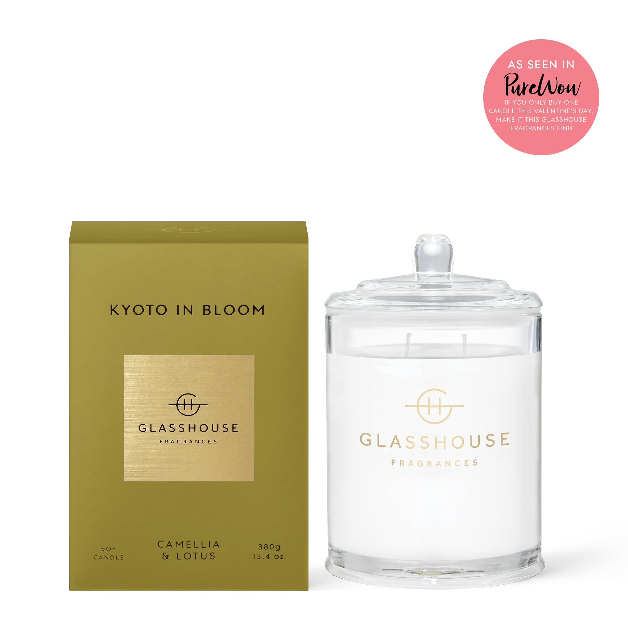Kyoto in Bloom | Camellia & Lotus 13.4oz Candle | Glasshouse