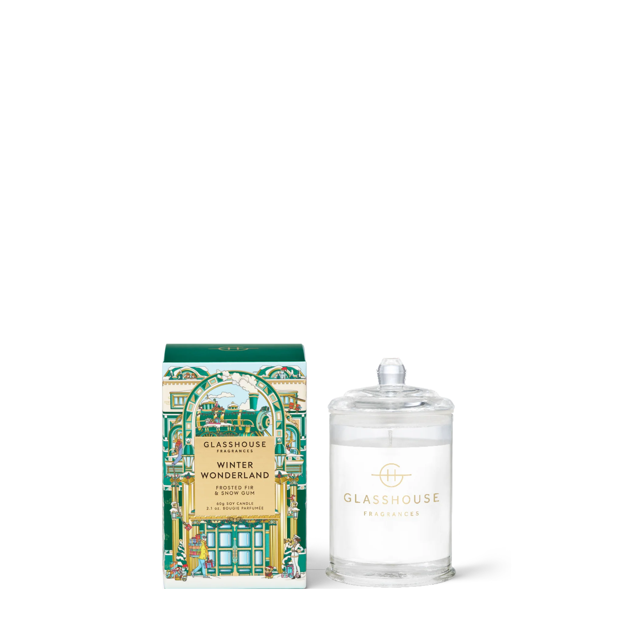 Winter Wonderland - Frosted Fir and Snow Gum Candle 2.1 oz | Glasshouse