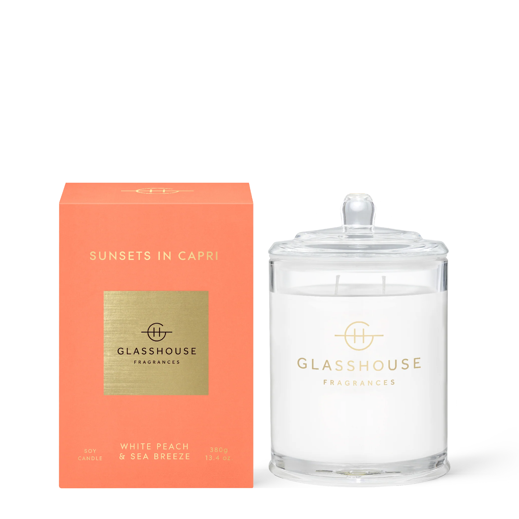 Sunsets in Capri- White Peach & Sea Breeze 13.4oz Candle