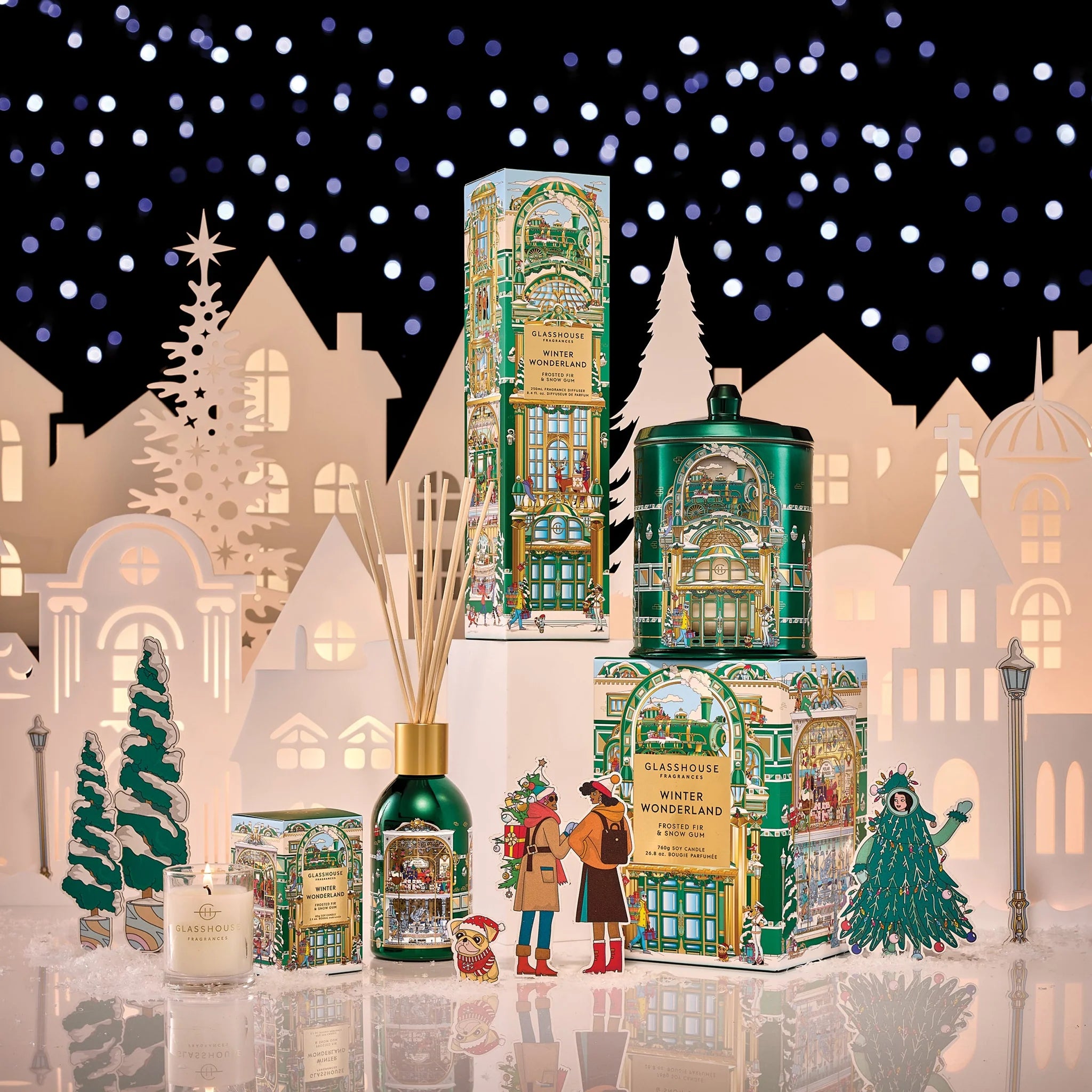 Winter Wonderland - Frosted Fir and Snow Gum Candle 2.1 oz | Glasshouse