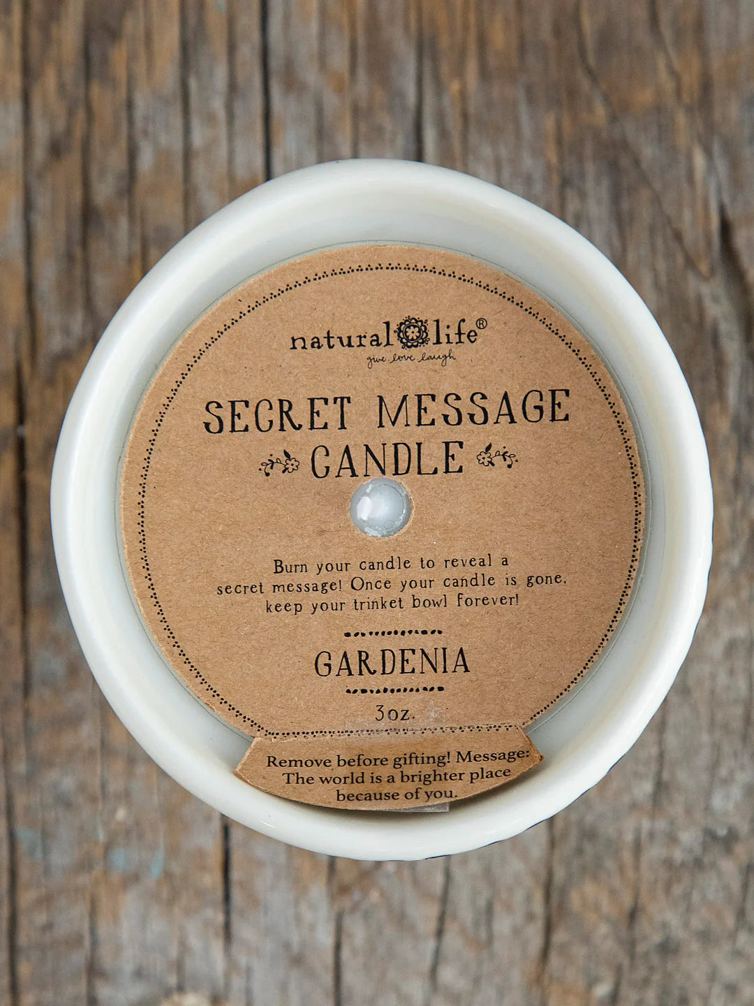 Secret Message Candle | Gardenia | Natural Life