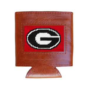 Georgia G Needlepoint Can Cooler (Red)