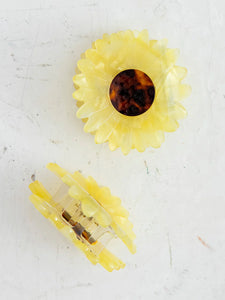 Hair Claw Clips, Set of 2 - Sunflower