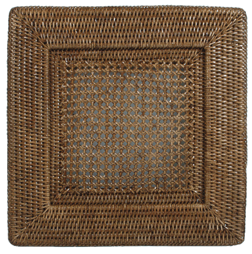 Rattan Square Charger Plate
