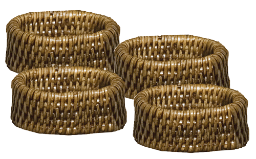 Caspari Rattan Napkin Rings