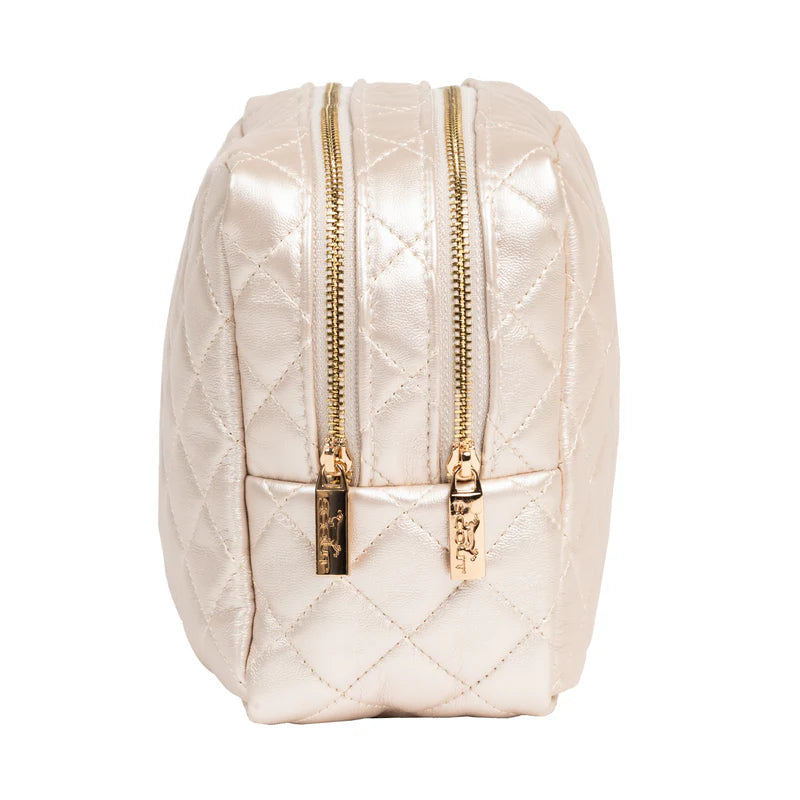 Two-Way Toiletry Bag - Champagne Quilted | Scout